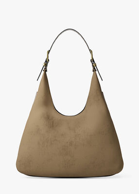 michael kors nolita large nubuck hobo shoulder bag