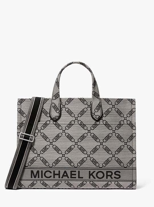 حقيبة حمل جاكار كبيرة من جيجي بشعار الماركة michael kors حقيبة حمل جاكار كبيرة من جيجي بشعار الماركة