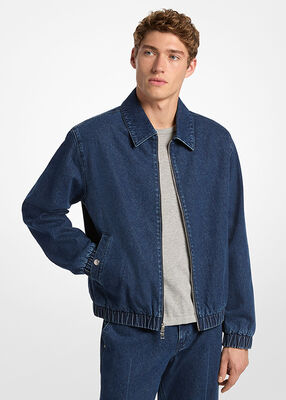 michael kors stretch denim shirt jacket