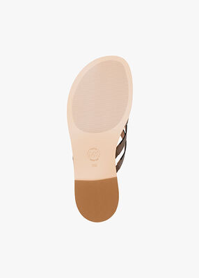 michael kors erika leather slide sandal