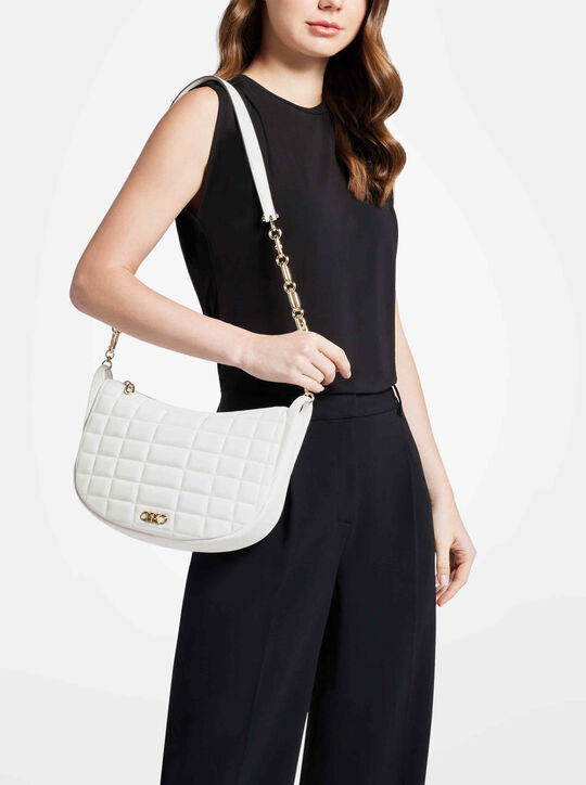 Kendall Large Quilted Leather Chain-Link Shoulder Bag michael kors kendall large quilted leather chain link shoulder bag
