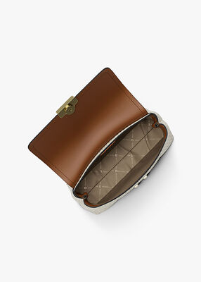 michael kors tribeca medium signature logo satchel