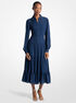 Smocked Georgette Shirtdress michael kors smocked georgette shirtdress