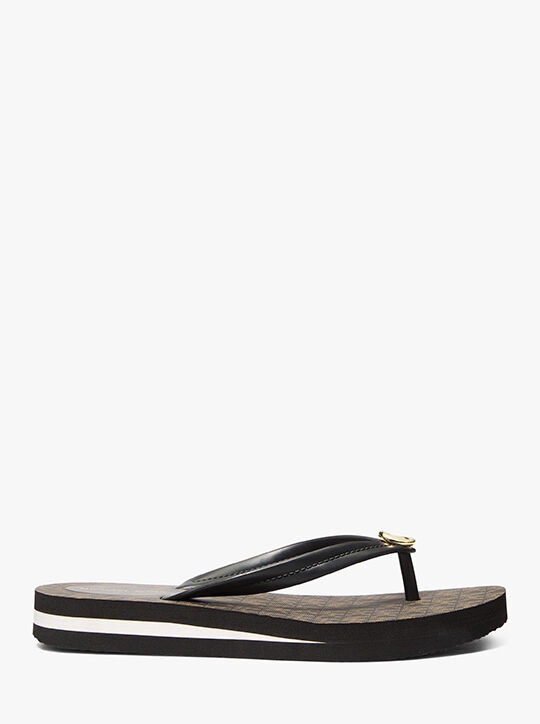 Posie Signature Logo Flip Flop michael kors posie signature logo flip flop