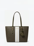 Logo-print striped tote bag michael kors logo print striped tote bag