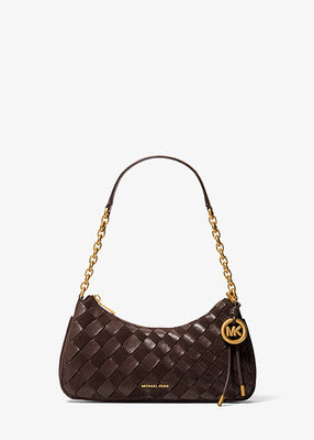 michael kors nolita medium hand woven leather chain
