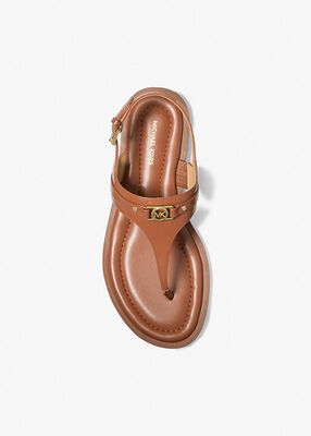 michael kors mandy leather t strap sandal