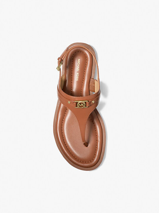 michael kors mandy leather t strap sandal