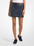 michael kors contrast trim leather mini skirt
