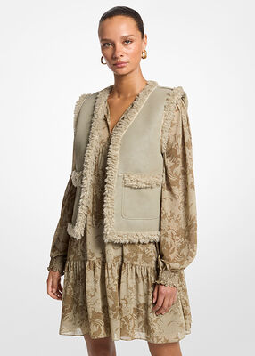 michael kors faux shearling vest