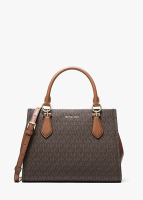 michael kors marilyn medium signature logo convertible satchel