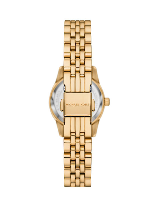 Michael Kors Lexington Three-Hand Gold-Tone Stainless Steel Watch michael kors lexington three hand gold tone stainless steel watch