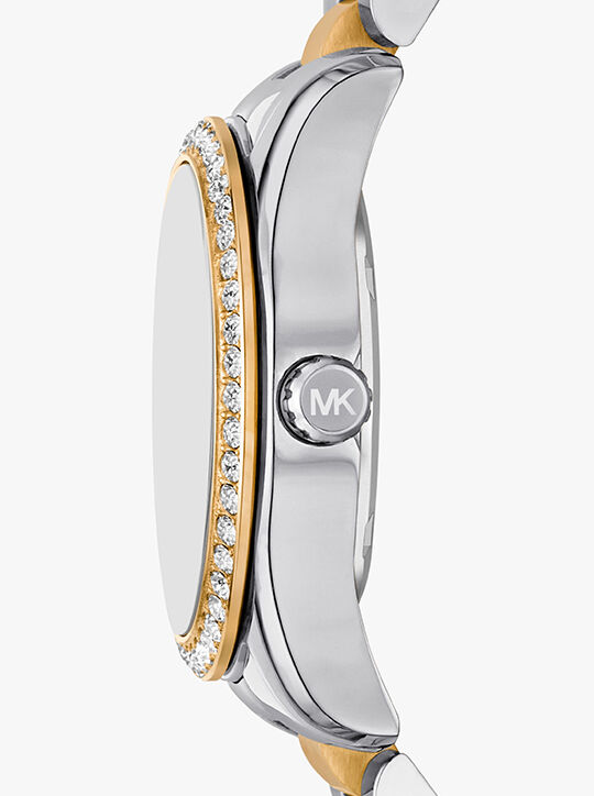 michael kors lexington pav  two tone watch