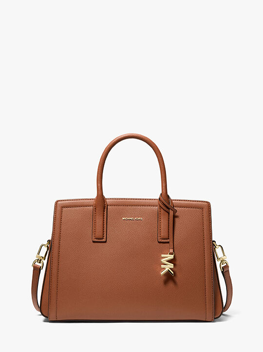 michael kors laila medium leather satchel