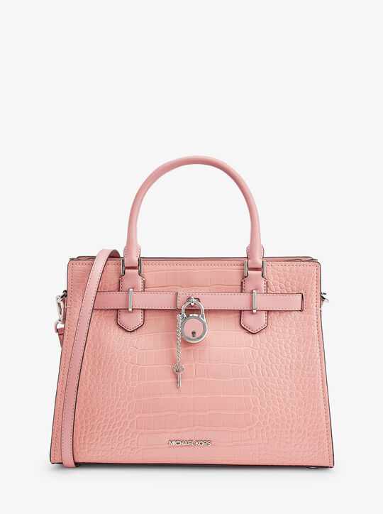 حقيبة يد هاملتون جلد صناعي منقوشة تمساح متوسطة michael kors حقيبة يد هاملتون جلد صناعي منقوشة تمساح متوسطة