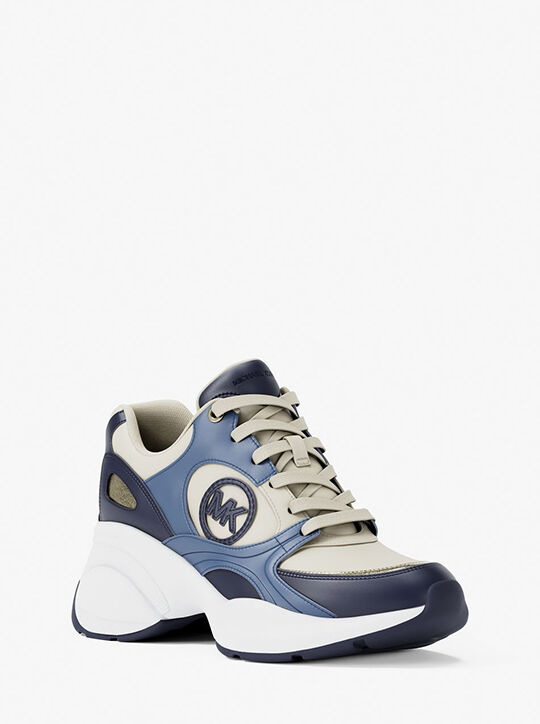 michael kors zuma leather trainer