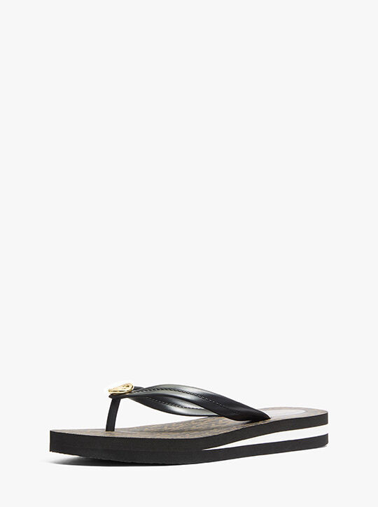Posie Signature Logo Flip Flop michael kors posie signature logo flip flop