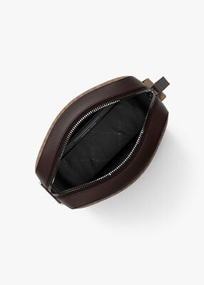 michael kors cooper signature logo flight bag