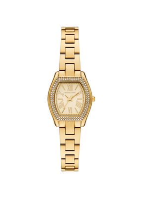 michael kors petite chelsea pav  gold tone watch