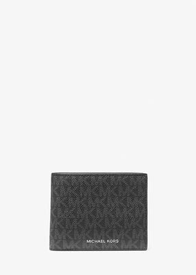 michael kors harrison logo billfold wallet with passcase