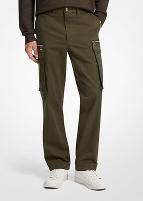 michael kors بنطال كارجو بسحاب من القطن المرن