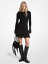 michael kors smocked georgette ruffle mini dress