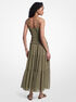 michael kors smocked georgette maxi dress