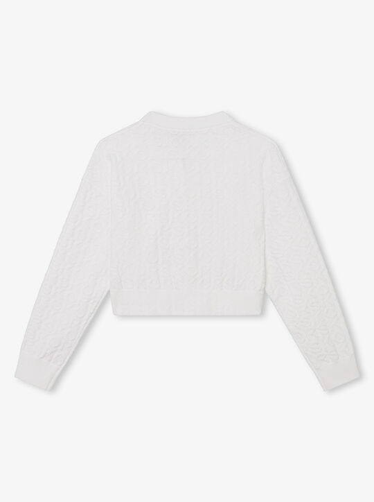 KORS Cotton Terry Blend Zip-Up Cardigan michael kors kors cotton terry blend zip up cardigan