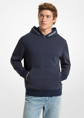 michael kors logo trim cotton blend hoodie