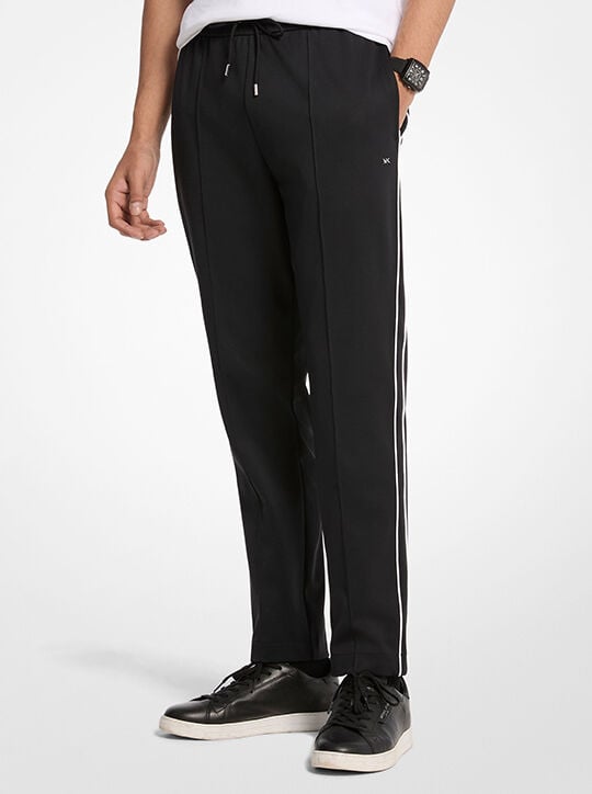 Contrast Piping Stretch Nylon Track Pants michael kors contrast piping stretch nylon track pants
