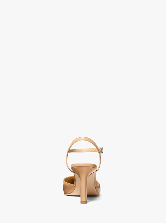 michael kors amara leather mid pump