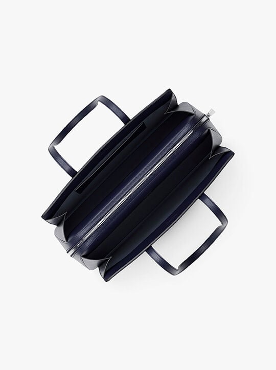 michael kors laila medium signature logo tote bag