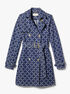 Empire Logo Jacquard Denim Trench Coat michael kors empire logo jacquard denim trench coat