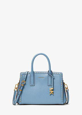 michael kors laila small studded leather satchel