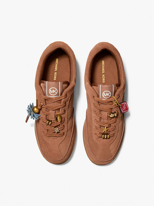 michael kors حذاء رياضي نولان من جلد الغزال مزين