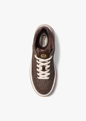 michael kors hayes signature logo platform sneaker
