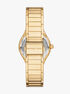 michael kors sylvia three hand gold tone watch