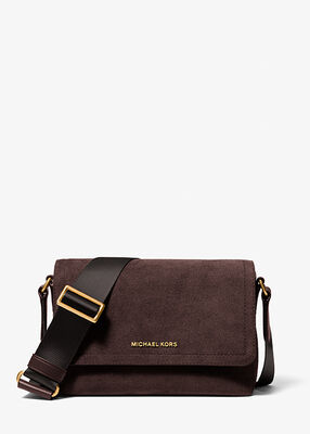 michael kors hudson mini suede messenger bag