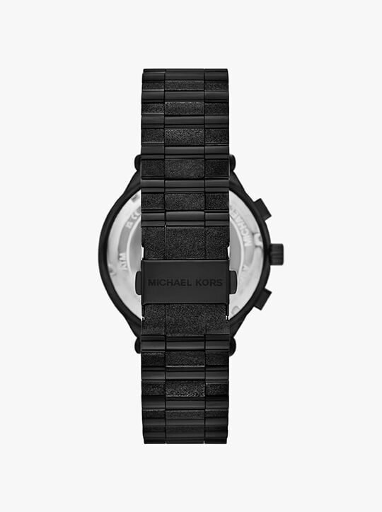 Oversized Billie Frosted Black-Tone Watch michael kors oversized billie frosted black tone watch