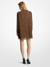 michael kors pleated cheetah print georgette dress