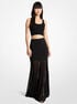 michael kors stretch knit semi sheer maxi skirt