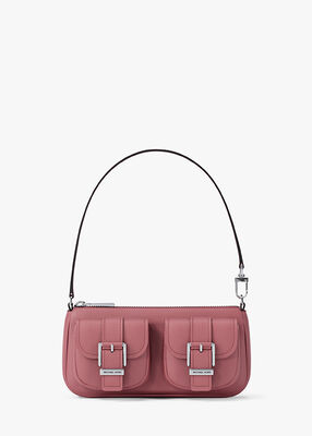 michael kors zoe small pebbled leather pochette