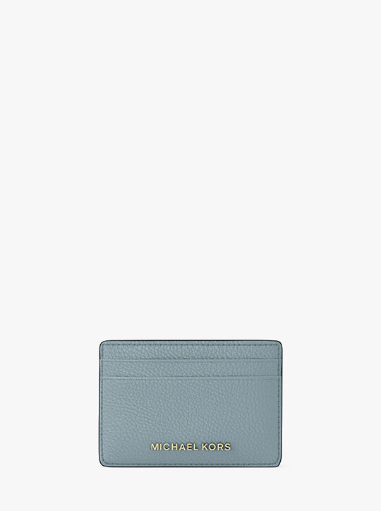 michael kors pebbled leather card case