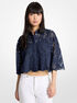 Corded Floral Lace Cropped Blouse michael kors corded floral lace cropped blouse