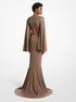 Hand-Embroidered Sequin Stretch Matte Jersey Fishtail Gown