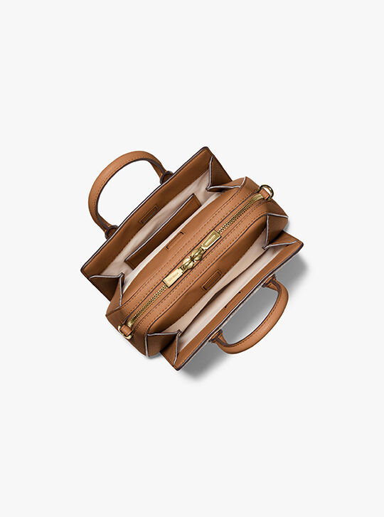 Laila Extra-Small Signature Logo Crossbody Bag, VANILLA/ACRN