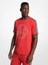 Graphic Logo Tape Cotton Blend T-Shirt michael kors graphic logo tape cotton blend t shirt