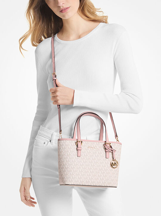 Jet Set Travel Extra-Small Logo Top-Zip Tote Bag michael kors jet set travel extra small logo top zip tote bag