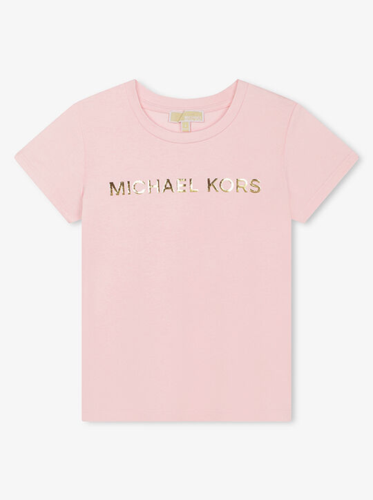 Logo Stretch Cotton T-Shirt michael kors logo stretch cotton t shirt