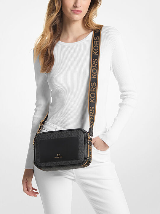 Maeve Large Logo and Faux Leather Crossbody Bag michael kors maeve large logo and faux leather crossbody bag